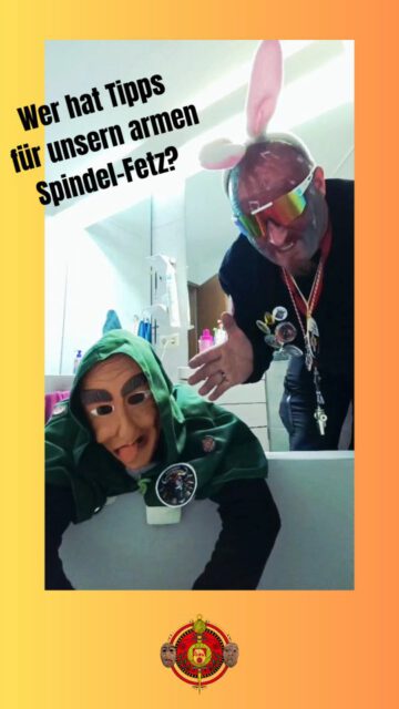 Hilferuf für unsern armen Spindel-Fetz 🎭
Er wollt einfach nicht hören 🙈 
Wer hat den ultimativen Tipp, wie wir ihn ganz schnell für heut wieder fit bekommen? 😋💪

Denn am Faschingsdienstag heißts nochmal: volle Kraft voraus und losgefetzt, Stuttgart ruft!
Wir sind bereit Spindel-Fetza-Fieber zu verbreiten! Also alle auf zum Umzug der @kg_moebelwagen_stuttgart 🎉 🥳 wir freuen uns auf euch 🧵 👀 

#fasnet2026 #narrenzunft #hästräger #spindelfetza